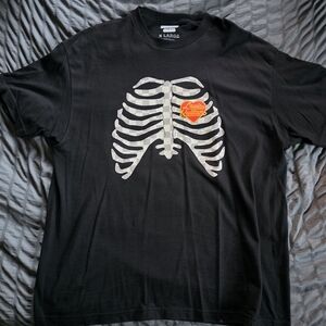 Black LV Skeleton Graphic T-Shirt